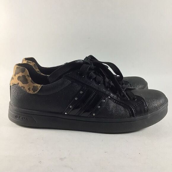Geox Respira DJ rock womens trainers lace up shoes black size youth 5 womens 7 - Picture 1 of 8